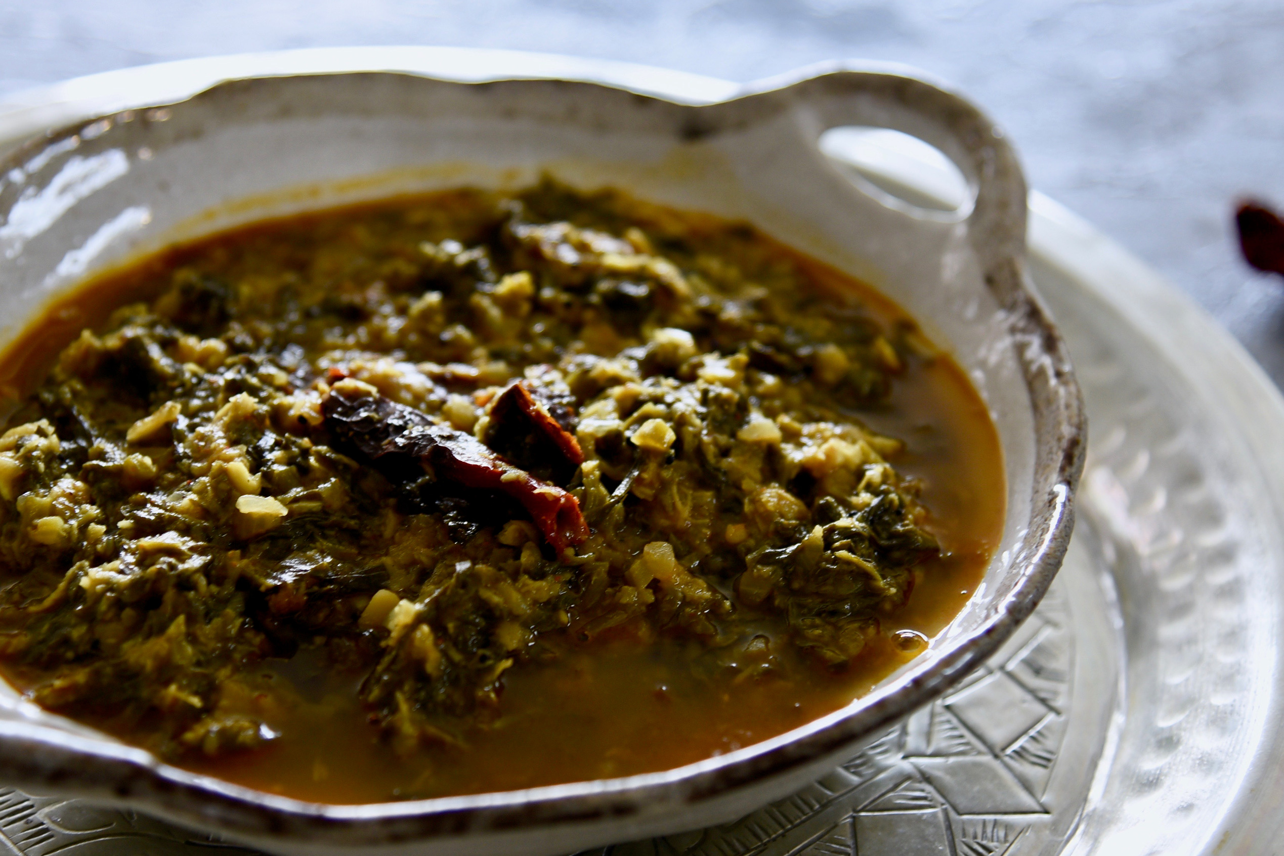 Malabar Spinach, Curry Malabar Spinach Curry - Culinary Nirvana
