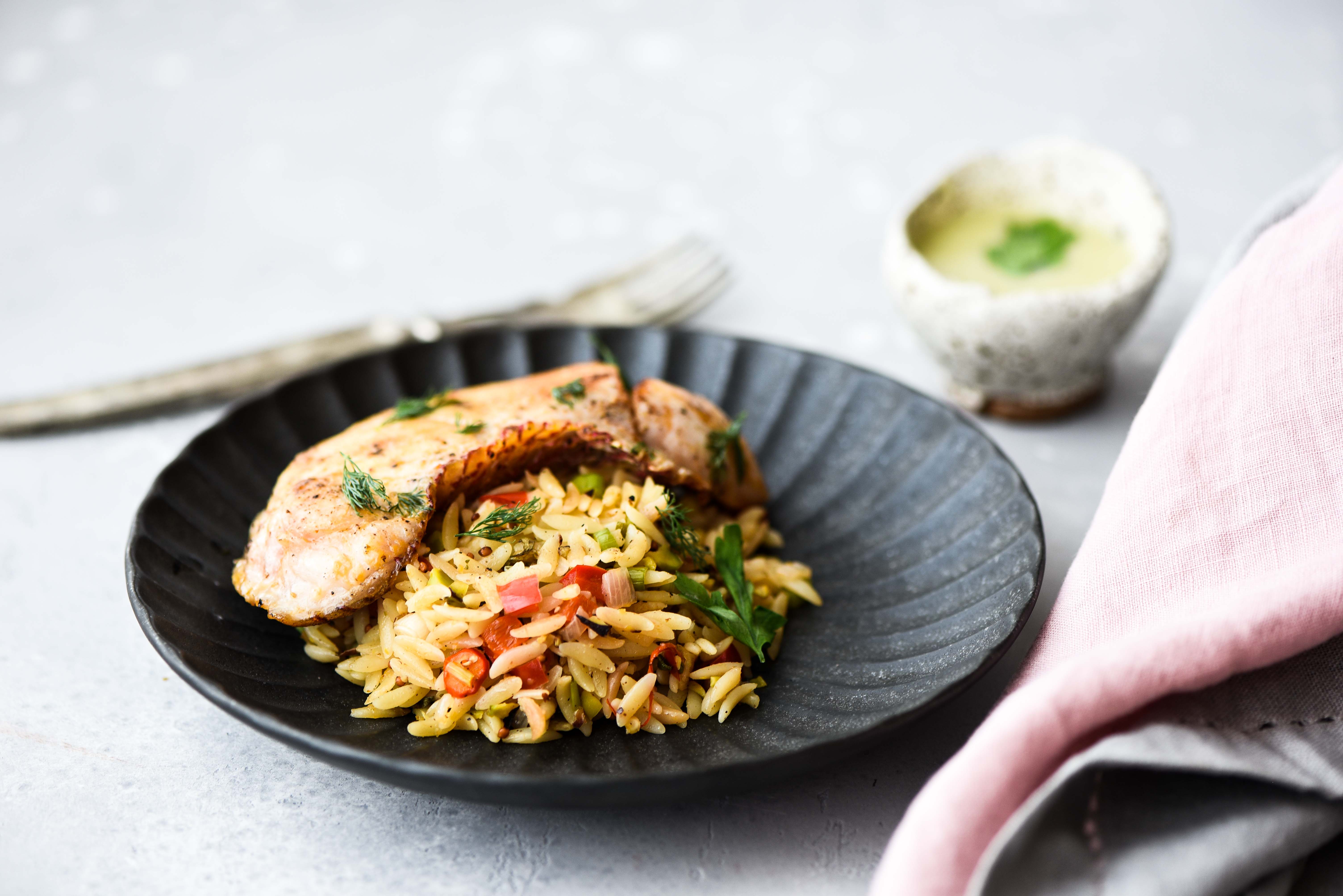 Orzo with Snapper- Culinary Nirvana