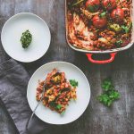Farro and Beans Casserole- A delicious one-pot meal.